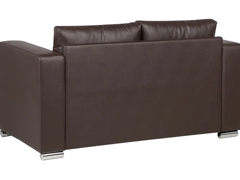 Leather Living Room Set Brown Helsinki