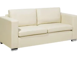 Leather Living Room Set Cream Helsinki