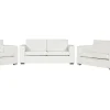 Leather Living Room Set White Helsinki