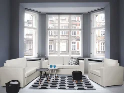 Leather Living Room Set White Helsinki