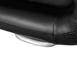 Lederbett Schwarz Lattenrost 180 X 200 Cm Avignon