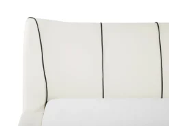 Lederbett Weis Lattenrost 180 X 200 Cm Mit Led-Beleuchtung Bunt Nantes