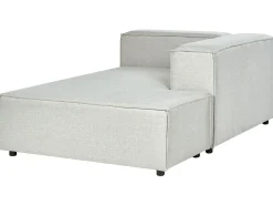 Left Hand 2 Seater Modular Linen Corner Sofa Grey Aprica