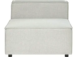 Left Hand 3 Seater Modular Linen Corner Sofa Grey Aprica