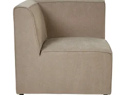 Left Hand 5 Seater Modular Jumbo Cord Corner Sofa With Ottoman Taupe Lemvig