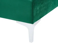 Left Hand 5 Seater Modular Velvet Corner Sofa Green Evja