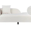 Left Hand Boucle Chaise Lounge White Le Crau