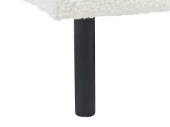 Left Hand Boucle Chaise Lounge White Le Crau