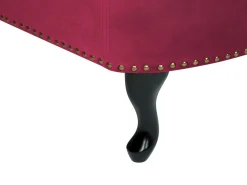 Left Hand Chaise Lounge Velvet Burgundy Nimes