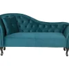Left Hand Chaise Lounge Velvet Teal Lattes