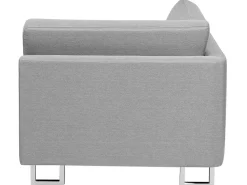 Left Hand Corner Fabric Sofa Light Grey Stockholm