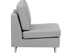 Left Hand Corner Fabric Sofa Light Grey Stockholm