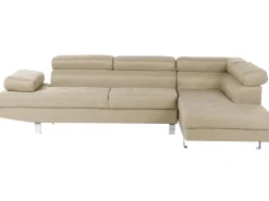 Left Hand Corner Fabric Sofa Beige Norrea