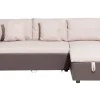Left Hand Corner Fabric Sofa Bed Beige Tampere