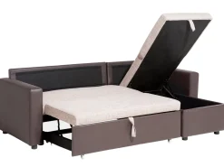 Left Hand Corner Fabric Sofa Bed Beige Tampere