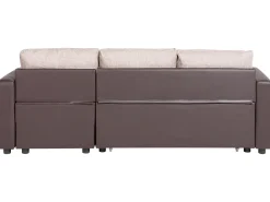 Left Hand Corner Fabric Sofa Bed Beige Tampere