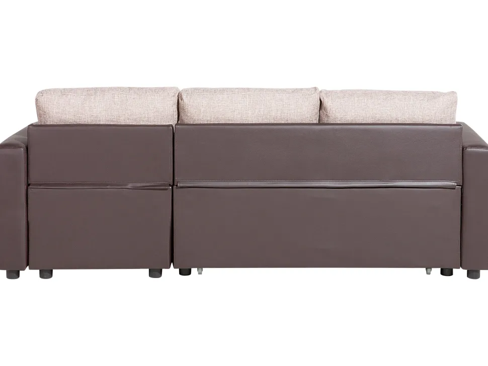 Left Hand Corner Fabric Sofa Bed Beige Tampere