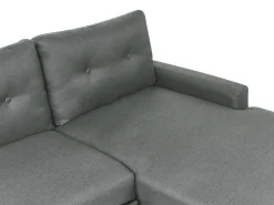 Left Hand Corner Sofa Bed With Storage Dark Grey Flakk