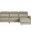 Left Hand Corner Sofa Leather Taupe Beige Farila