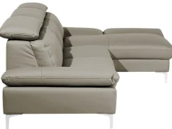 Left Hand Corner Sofa Leather Taupe Beige Farila