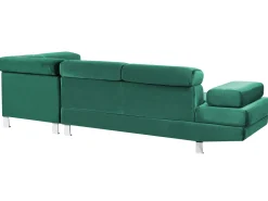 Left Hand Corner Velvet Sofa Green Norrea