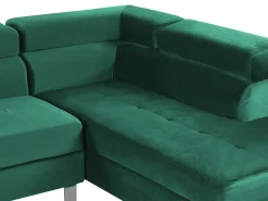 Left Hand Corner Velvet Sofa Green Norrea