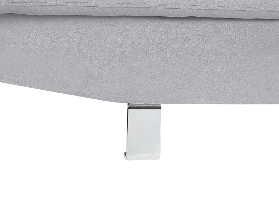 Left Hand Corner Velvet Sofa Grey Norrea