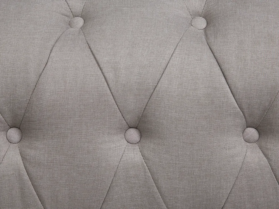 Left Hand Fabric Corner Sofa Beige Chesterfield