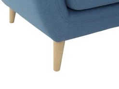 Left Hand Fabric Corner Sofa Blue Motala