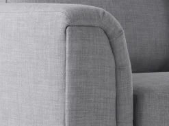 Left Hand Fabric Corner Sofa Light Grey Oslo