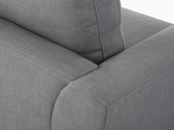 Left Hand Fabric Corner Sofa Light Grey Oslo