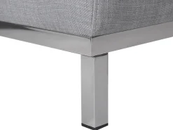 Left Hand Fabric Corner Sofa Light Grey Oslo