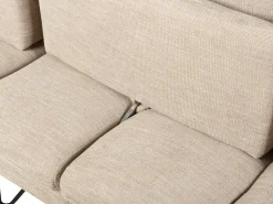 Left Hand Fabric Corner Sofa Beige Sersan