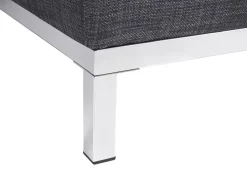 Left Hand Fabric Corner Sofa With Ottoman Grey Oslo