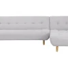 Left Hand Fabric Corner Sofa Bed Light Grey Alsten