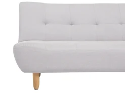 Left Hand Fabric Corner Sofa Bed Light Grey Alsten