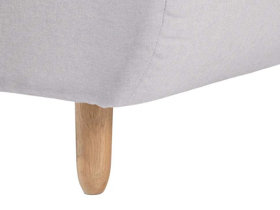 Left Hand Fabric Corner Sofa Bed Light Grey Alsten