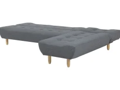 Left Hand Fabric Corner Sofa Bed Grey Alsten