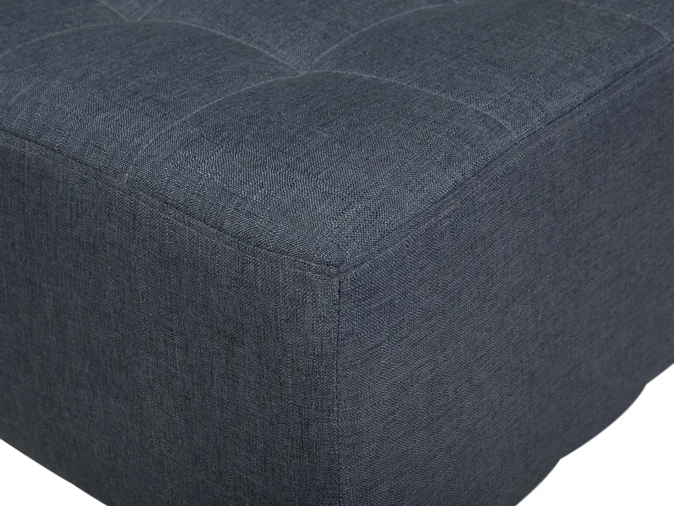 Left Hand Fabric Corner Sofa With Ottoman Dark Grey Aberdeen