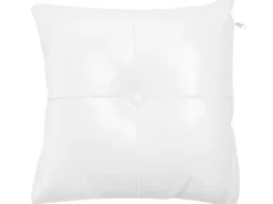 Left Hand Faux Leather Chaise Lounge White Lattes