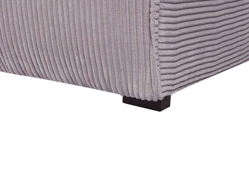 Left Hand Jumbo Cord Corner Sofa Grey Dolva