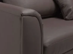 Left Hand Leather Corner Sofa Brown Oslo