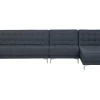 Left Hand Modular Fabric Sofa Dark Grey Aberdeen