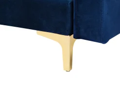 Left Hand Modular Velvet Sofa Navy Blue Aberdeen