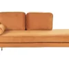 Left Hand Velvet Chaise Lounge Orange Miramas