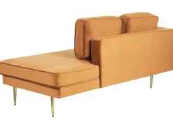 Left Hand Velvet Chaise Lounge Orange Miramas