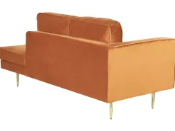 Left Hand Velvet Chaise Lounge Orange Miramas