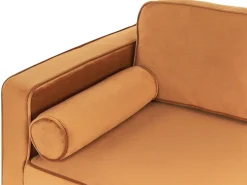 Left Hand Velvet Chaise Lounge Orange Miramas