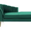 Left Hand Velvet Chaise Lounge Emerald Green Allier