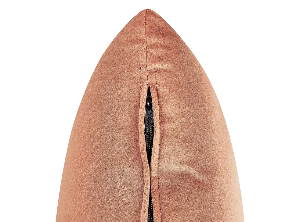 Left Hand Velvet Chaise Lounge Peach Pink Le Crau